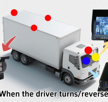 Sistema de monitoramento de ponto cego de 8 canais para veículos