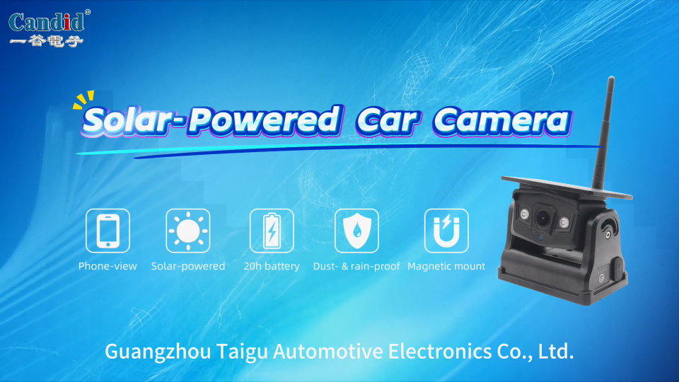 Câmera veicular movida a energia solar