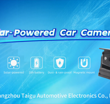 Câmera veicular movida a energia solar