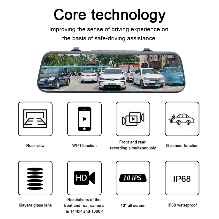 frente e verso dual 1080P 10 polegadas streaming media