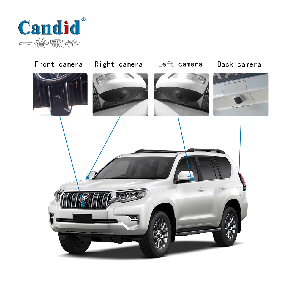 Sistema de monitoramento de visão 360º para Toyota Prado