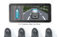 Sistema de monitoramento de detecção de ponto cego no espelho retrovisor eletrônico de 12,3"